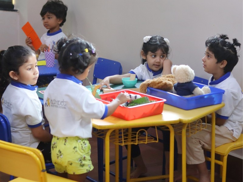 children playing sandpit